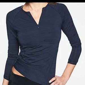 Athleta Pacifica Wrap Front Top Long Sleeve